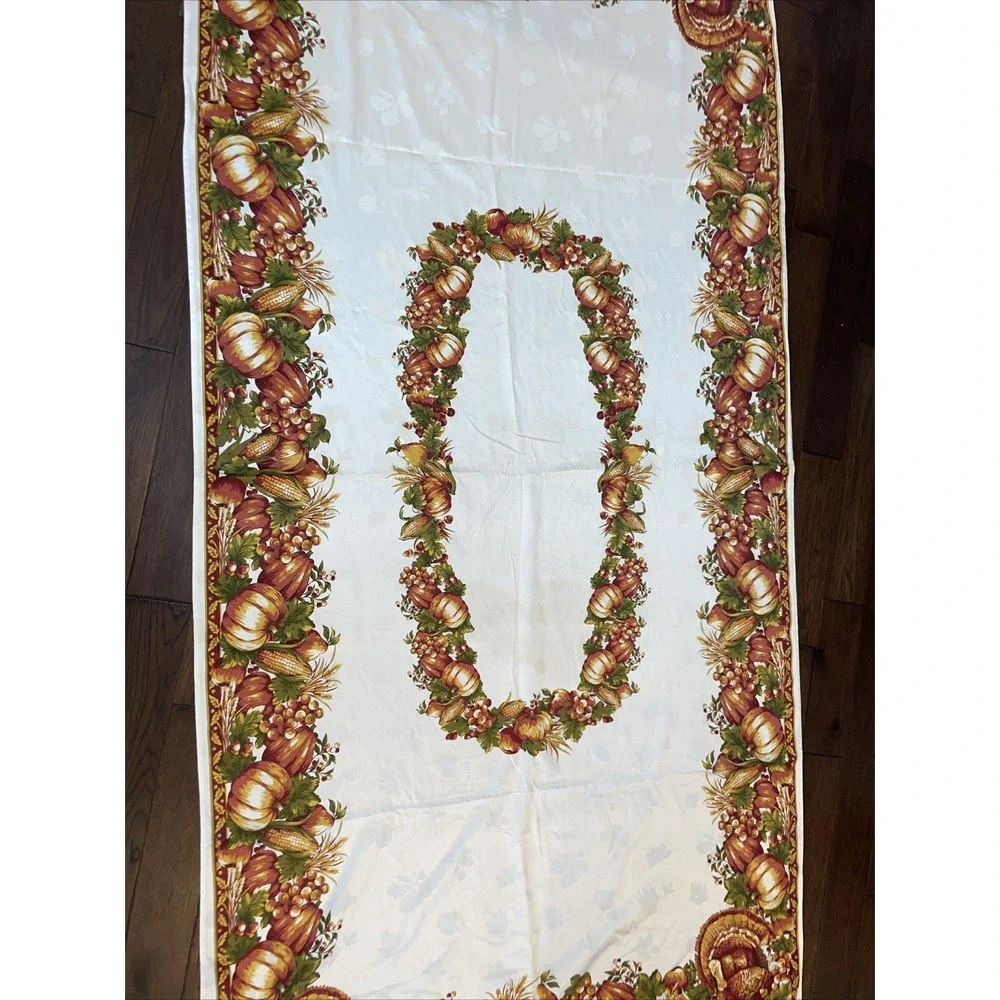 Vtg‎ Thanksgiving Tablecloth 56